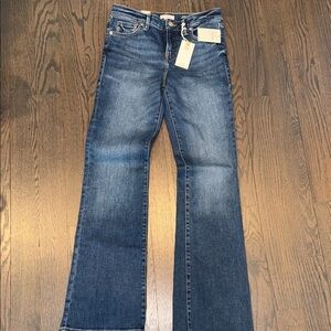 Good American Dark Blue Flare Jeans